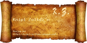 Knipl Zoltán névjegykártya