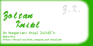 zoltan knipl business card